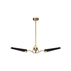 Kuzco Lighting CH347346MBVB Osorio 16W Noir mat et laiton vieilli LED Lustre