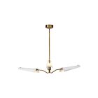 Kuzco Lighting CH347346MWVB Osorio 16W Blanc mat et laiton vieilli LED Lustre