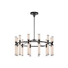 Kuzco Lighting CH348038UBFR-UNV Edwin 118W Bronze urbain et verre strié dépoli LED Lustre