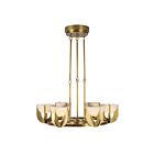 Kuzco Lighting CH362627VBAR-UNV Colette 37W Laiton vieilli et albâtre LED Lustre