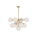 Kuzco Lighting CH415331BGOP Celia 9-Luminaires 540W Or brossé et verre opale Lustre