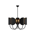 Kuzco Lighting CH450732MB Seno 5-Luminaires 300W Noir mat Lustre
