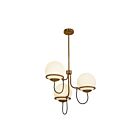 Kuzco Lighting CH458323AGOP Alba 3-Luminaires 180W Or vieilli et verre opale Lustre