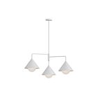 Kuzco Lighting CH485245WHOP Remy 3-Luminaires 180W Blanc et verre opale Lustre