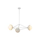 Kuzco Lighting CH490340WHOP Perth 3-Luminaires 120W Blanc et verre opale Lustre