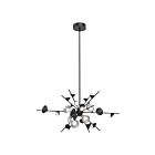 Kuzco Lighting CH50848-BK Geode 124W Noir LED Lustre