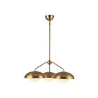Kuzco Lighting CH522328AGOP Rubio 3-Luminaires 180W Or vieilli et verre opale mat Lustre