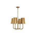 Kuzco Lighting CH528423AG Plisse 4-Luminaires 240W Or vieilli Lustre