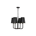 Kuzco Lighting CH528423MB Plisse 4-Luminaires 240W Noir mat Lustre