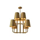 Kuzco Lighting CH528830AG Plisse 8-Luminaires 480W Or vieilli Lustre