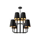 Kuzco Lighting CH528830MB Plisse 8-Luminaires 480W Noir mat Lustre