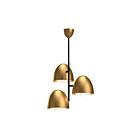Kuzco Lighting CH529024AGOP Kenji 3-Luminaires 180W Or vieilli et verre opale mat Lustre