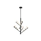 Kuzco Lighting CH55530-BK-OP Cypress 54W Noir et verre opale LED Lustre
