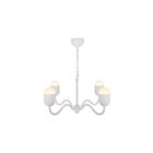 Kuzco Lighting CH558427AWOP Effie 4-Luminaires 160W Blanc antique et verre opale Lustre