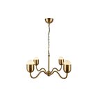 Kuzco Lighting CH558427BGOP Effie 4-Luminaires 160W Or brossé et verre opale Lustre