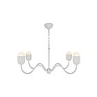 Kuzco Lighting CH558439AWOP Effie 4-Luminaires 160W Blanc antique et verre opale Lustre