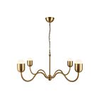Kuzco Lighting CH558439BGOP Effie 4-Luminaires 160W Or brossé et verre opale Lustre