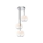Kuzco Lighting CH57514-CH-OP Samar 3-Luminaires 180W Chrome et verre opale Lustre
