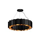 Kuzco Lighting CH58030-BK-GD Akira 7-Luminaires 420W Noir et or Lustre