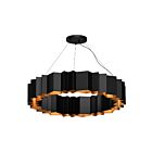 Kuzco Lighting CH58040-BK-GD Akira 12-Luminaires 720W Noir et or Lustre