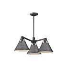 Kuzco Lighting CH584525SL Archer 3-Luminaires 180W Abat-jour en acier Lustre