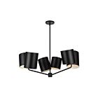 Kuzco Lighting CH58830-BK Keiko 6-Luminaires 360W Noir Lustre