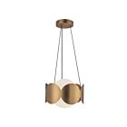 Kuzco Lighting CH59810-BG-OP Ciel 1-Luminaire 60W Or brossé et verre opale Lustre