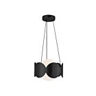 Kuzco Lighting CH59810-BK-OP Ciel 1-Luminaire 60W Noir et verre opale Lustre