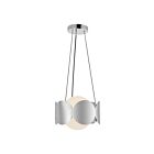 Kuzco Lighting CH59810-CH-OP Ciel 1-Luminaire 60W Chrome et verre opale Lustre