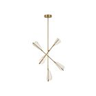 Kuzco Lighting CH62737-BG-LG-UNV Mulberry 67W Or brossé et guide lumière LED Lustre