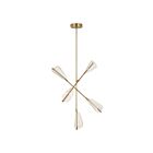 Kuzco Lighting CH62737-BG-LG Mulberry 67W Or brossé et guide lumière LED Lustre