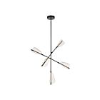 Kuzco Lighting CH62737-BK-LG Mulberry 67W Noir et guide lumière LED Lustre