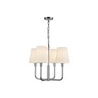 Kuzco Lighting CH628423CHOP Plisse 4-Luminaires 240W Chrome et verre opale mat Lustre
