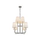 Kuzco Lighting CH628830CHOP Plisse 8-Luminaires 480W Chrome et verre opale mat Lustre