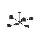 Kuzco Lighting CH648637MB Willow 6-Luminaires 360W Noir mat Lustre