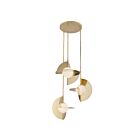 Kuzco Lighting CH65127-MRB-OP-UNV Scorpio 43W Laiton métallique et verre opale LED Lustre