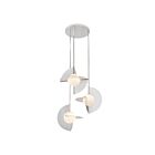 Kuzco Lighting CH65127-PN-OP-UNV Scorpio 43W Nickel poli et verre opale LED Lustre
