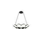 Kuzco Lighting CH72225-BK Novel 82W Noir LED Lustre