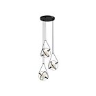 Kuzco Lighting CH76718-BK Aries 29W Noir LED Lustre