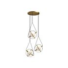 Kuzco Lighting CH76728-BG Aries 37W Or brossé LED Lustre