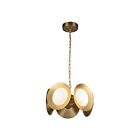 Kuzco Lighting CH77916-BG-OP-UNV Cleo 40W Or brossé et verre opale LED Lustre