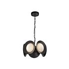 Kuzco Lighting CH77916-BK-OP-UNV Cleo 40W Noir et verre opale LED Lustre