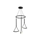 Kuzco Lighting CH81527-BK Mobil 25W Noir LED Lustre