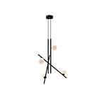 Kuzco Lighting CH89832-BK-GO-UNV Amara 21W Noir et verre opale lustré LED Lustre