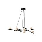 Kuzco Lighting CH89854-BK-GO-UNV Amara 33W Noir et verre opale lustré LED Lustre