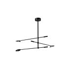 Kuzco Lighting CH90132-BK-UNV Rotaire 21W Noir LED Lustre