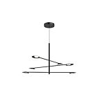 Kuzco Lighting CH90136-BK-UNV Rotaire 43W Noir LED Lustre