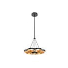 Kuzco Lighting CH90826-BK-GD Maestro 58W Noir et or LED Lustre