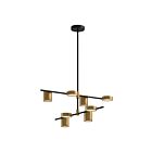 Kuzco Lighting CH96840-BK-BG-UNV Jayden 57W Noir et or brossé LED Lustre