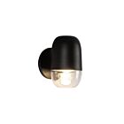 Kuzco Lighting EW38504-BK-CL Yara 9W Noir et verre transparent LED Appliques murales d'intérieur
